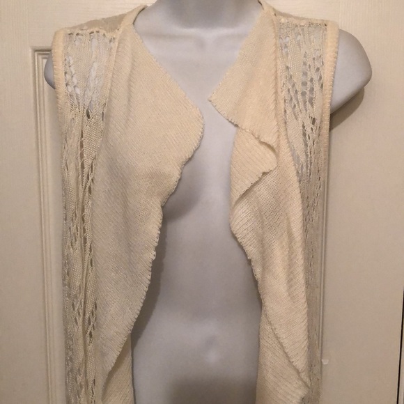 WET SEAL SLEEVELESS LONG OPEN CARDIGAN JUNIOR SMALL - Picture 2 of 9
